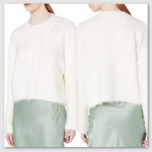 BB Dakota Soft Fringe Sweater in Medium